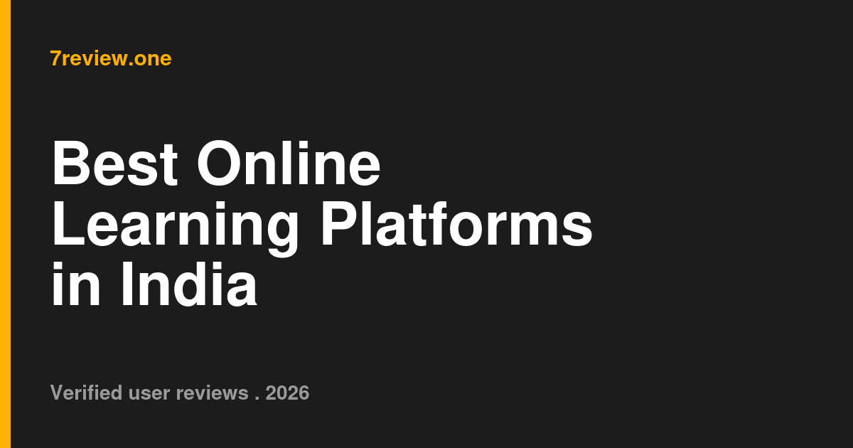 Best Online Learning Platforms in India (2026)