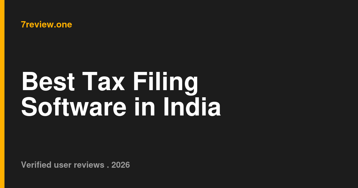 Best Tax Filing Software in India (2026)