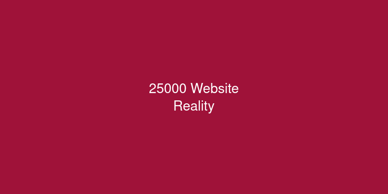 What Does a 25000 Website Actually Look Like in 2025?